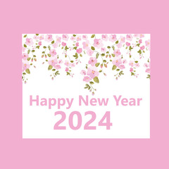Happy new year card 2024