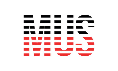 MUS three initial letter iconic line negative space minimal logo design vector template. monogram, abstract, wordmark, business, typography, minimalist, brand, company, flat, modern, unique, simple