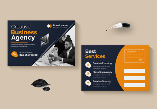 Business Post Card Template Layout