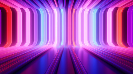 Colorful Neon tube background, Neon abstract background