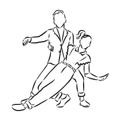 acrobatic rock dance Acrobatic rock and roll vector