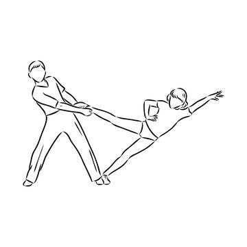 acrobatic rock dance Acrobatic rock and roll vector