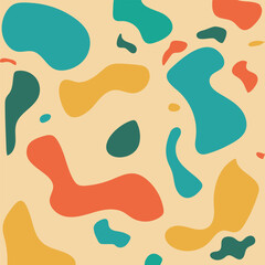 Abstract vector background in different colors shades. Abstract seamless pattern with organic shapes. Vector illustration for design or print