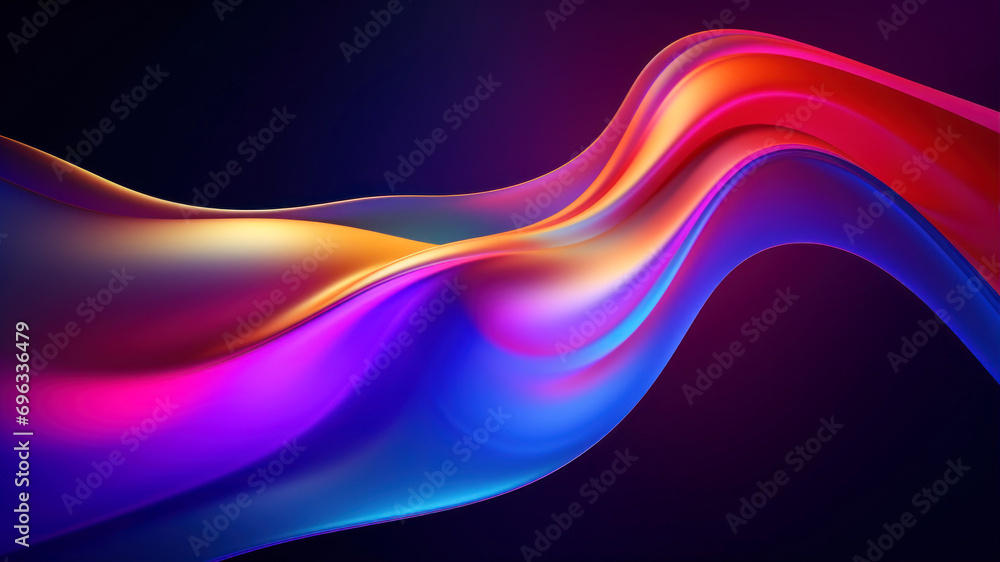 Poster abstract colorful background with smooth wavy lines. vector illustration.