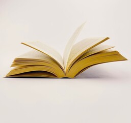 open old book on white background