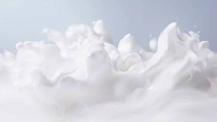 Selbstklebende Fototapeten Milk splash isolated on white background. © Ula