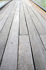 Wooden walkway texture for background.