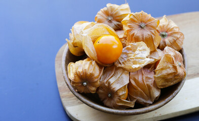 Fresh cape gooseberry. Delicious tropical fruit