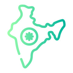 india gradient icon