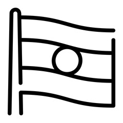 india's flag line icon