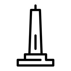 war memorial line icon