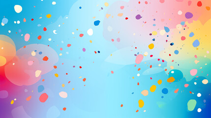 Colorful confetti on a sky background - obrazy, fototapety, plakaty