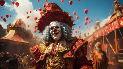 Clown at a carnival show