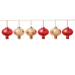 Chinese new year decorations lanterns hanging