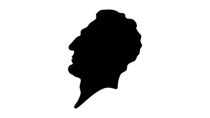 Arthur Wellesley, black isolated silhouette © OMIA