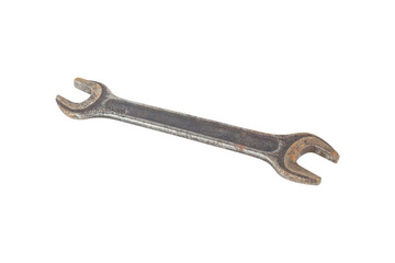 spanner, old spanner isolated from background
