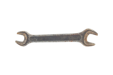 spanner, old spanner isolated from background