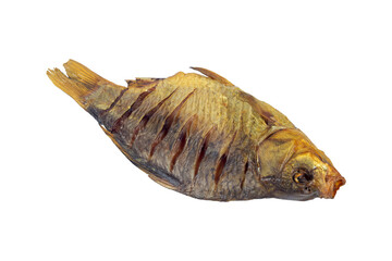 smoked fish, smoked bream, isolated from background
