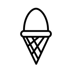 Fototapeta na wymiar Cone Cream Ice Outline Icon