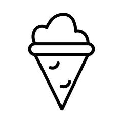 Cone Cream Ice Outline Icon