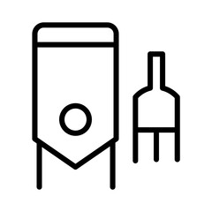Beer Brew Factory Outline Icon