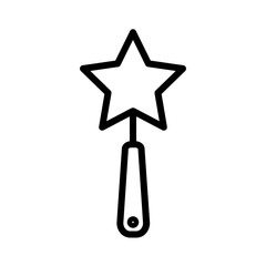 Magic Party Stick Outline Icon