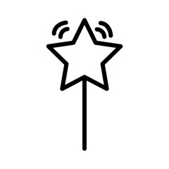 Magic Stick Wand Outline Icon