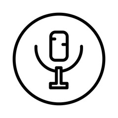 Record Sound Mic Outline Icon