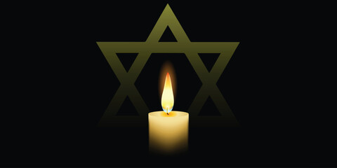 International Holocaust Remembrance Day vector. Star of David . January 27. Important day