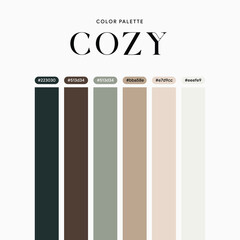 Minimalistic color palette Cozy Vector