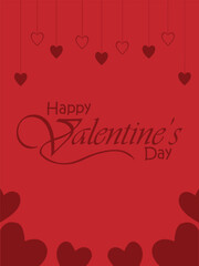 Happy valentines day. Vector banner, greeting card, flayer, poster,  with text Happy valentines day