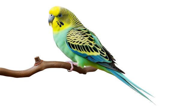 Parakeet Isolated on Clear Background