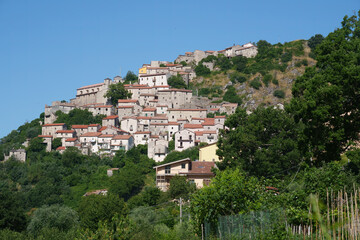 Fototapeta na wymiar Longano, old town in Molise, Italy
