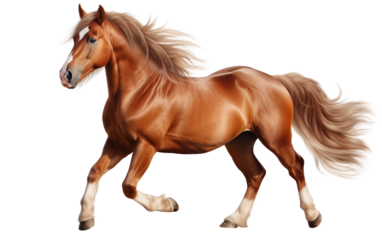 Horse Isolated on a Transparent Canvas