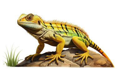Obraz premium Lizard Isolated on Clear Background
