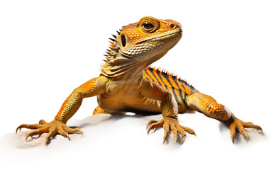 Naklejka premium Lizard Isolated on Clear Background