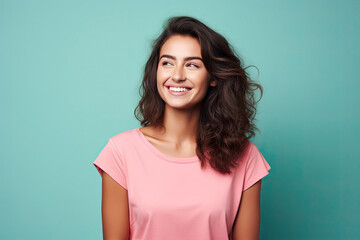 Obraz premium Studio portrait of a beautiful young woman with an attractive smile.
