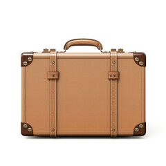 Suitcase for travel isolated transparent background, ai technology