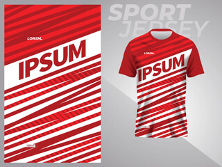 abstract red shirt sports jersey design for football soccer racing gaming cycling running
