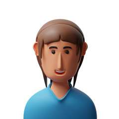 Cute Girl avatar 3d illustration