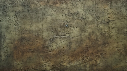Brown green old concrete wall surface. Dark olive