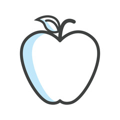 Apple icon vector on trendy design