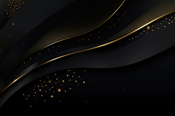 A premium dark background with golden glitters design