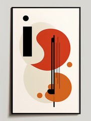 A minimalist poster design for a music concert featuring bold typography and a single musical note. generative AI