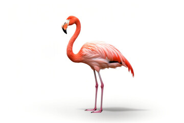 Flamingo isolated on white background
