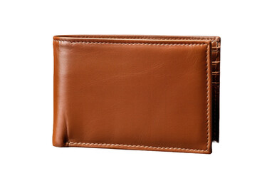 Handmade Leather Wallet On Isolated Background