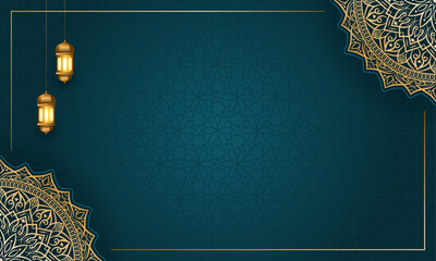 luxury mandala ornament islamic background banner template