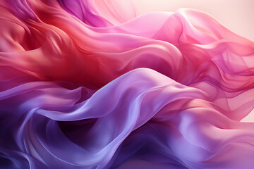 Obraz premium colorful abstract smoke in purple color, displaying swirls, in the style of light red and light pink, rendered in cinema4d, flickr, wavy resin sheets, graceful lines, flowing fabrics, john pitre, 4k