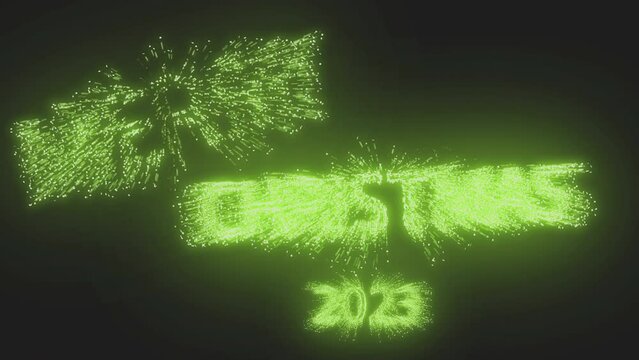 High Quality Christmas Animation for Holiday Seasons with Green Particles