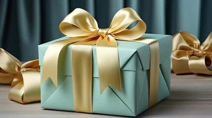 Butter Yellow Bliss: Pastel Blue Ribboned Box